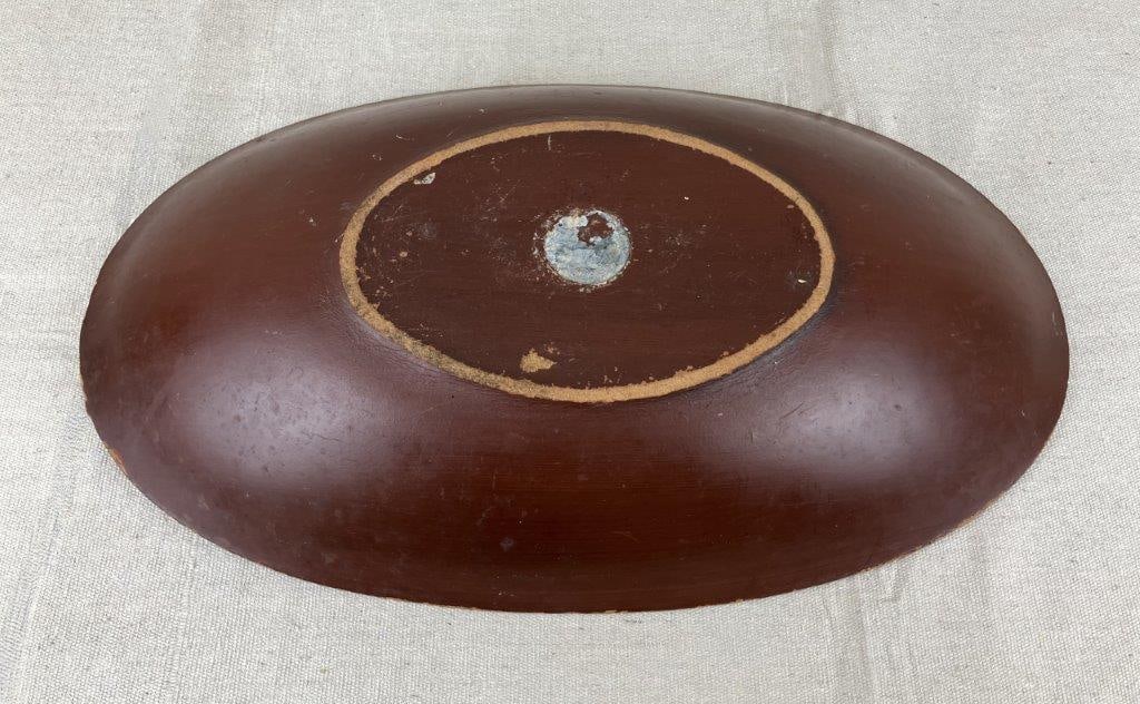 Red Painted Dough Bowl - 6