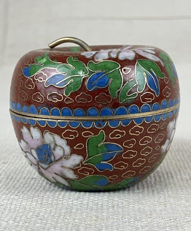 Chinese Cloisonne Trinket Box - 2