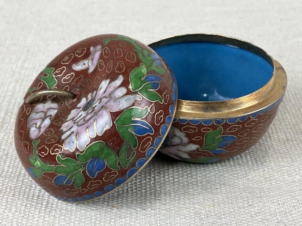 Chinese Cloisonne Trinket Box - 3