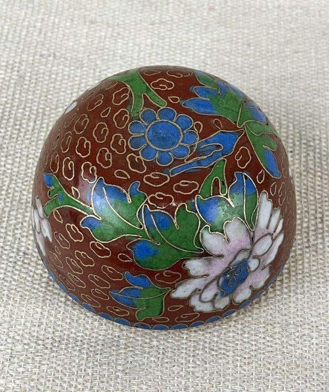 Chinese Cloisonne Trinket Box - 6