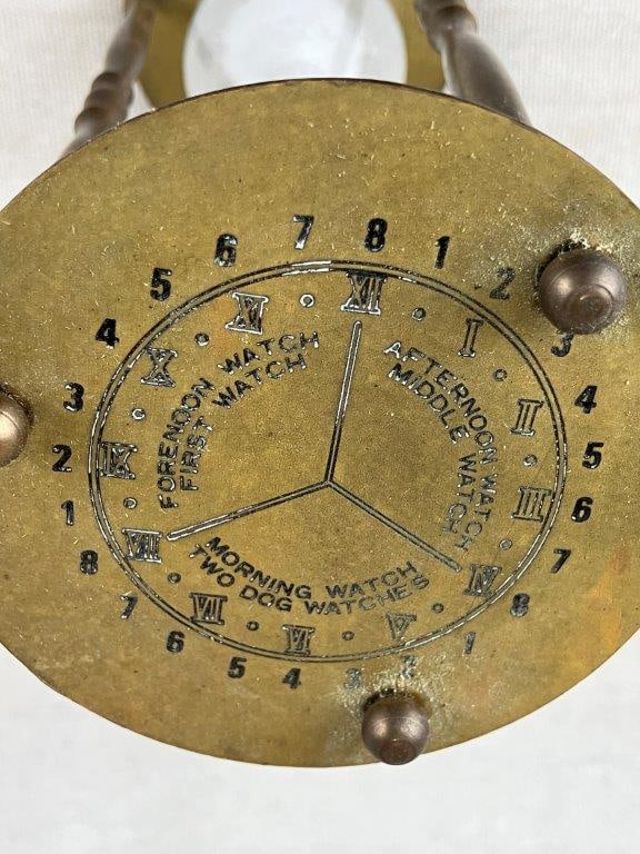 Blown Glass Brass-Accented Hourglass - 3