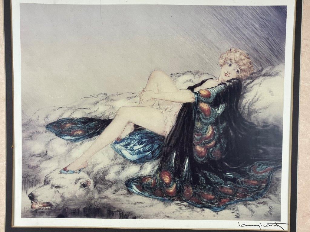 Silk Robe (La Robe de Chine) Print after Louis Icart - 2