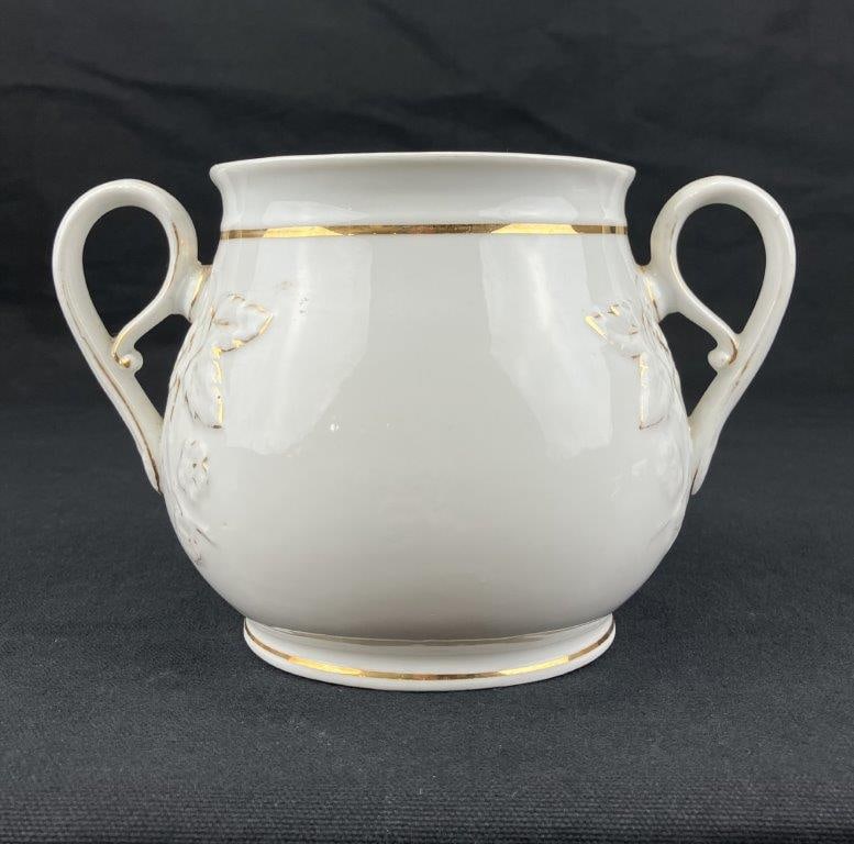 Gilt-Decorated Porcelain Sugar Bowl - 2