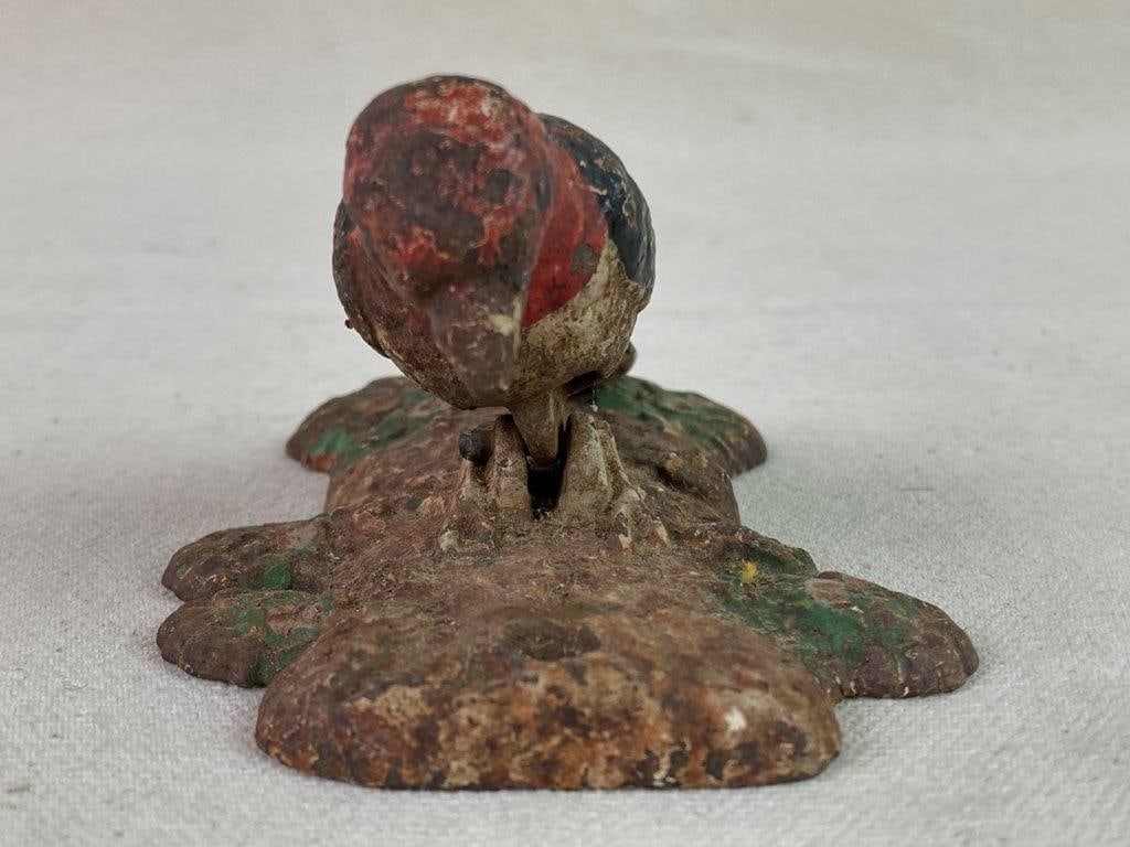 Vintage Cast Iron Woodpecker Door Knocker - 3