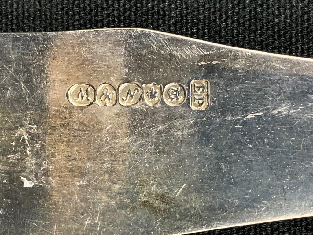 Commemorative Silverplate Serving Fork and Knife with Bone Handles - 7