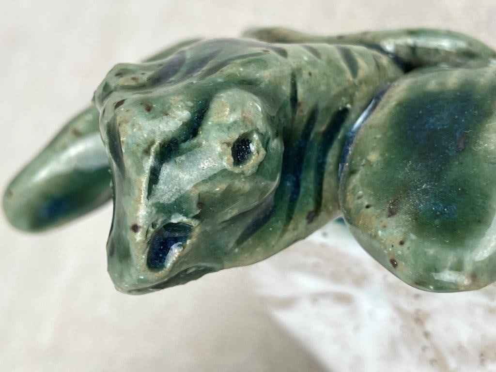 Glazed Stoneware Turtle Pair - 8