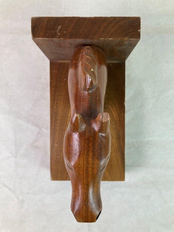 Mid-Century Modern Carved Horse Bookend - 2