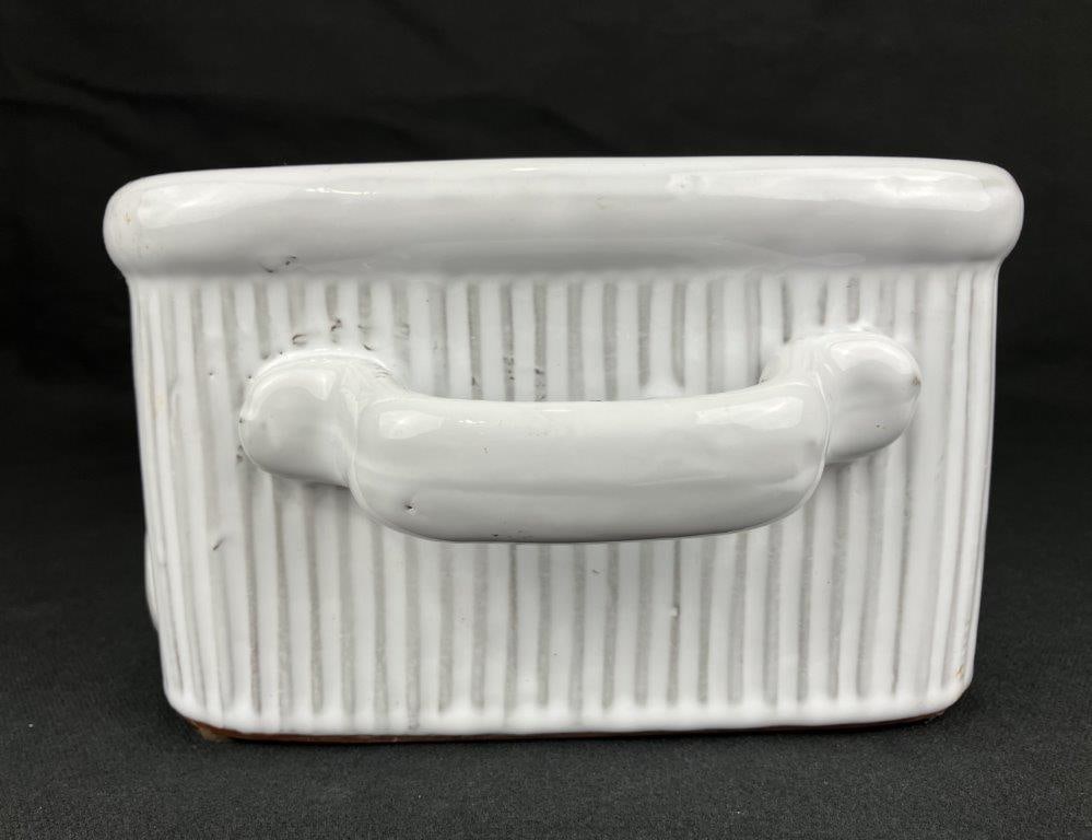 White Ceramic Bread Pan - 7