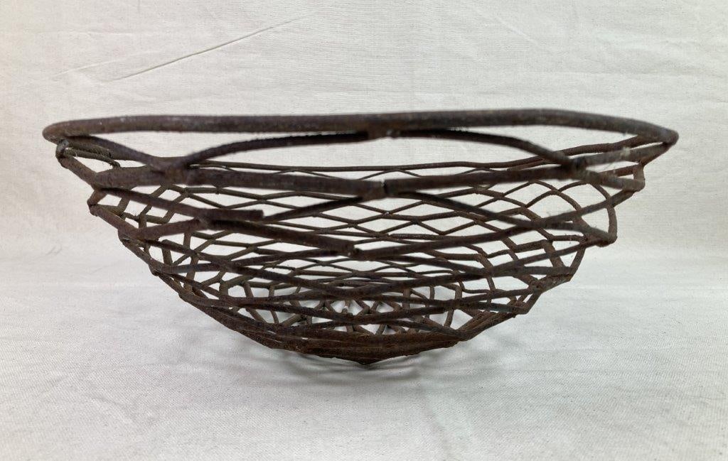 Antique Metal Wire Basket - 5
