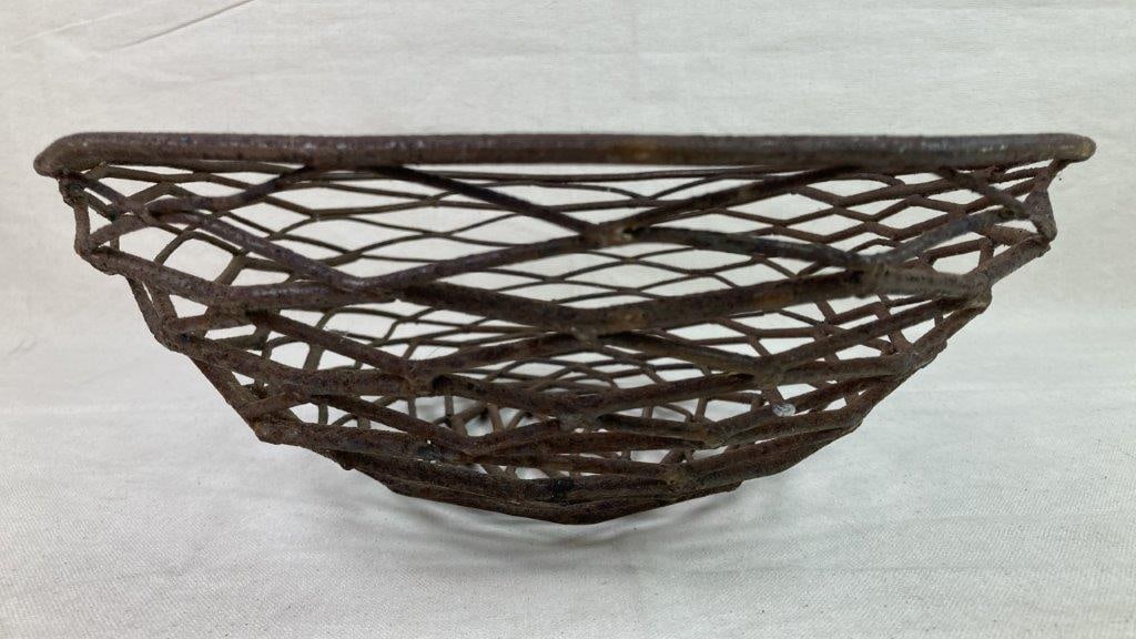 Antique Metal Wire Basket - 7