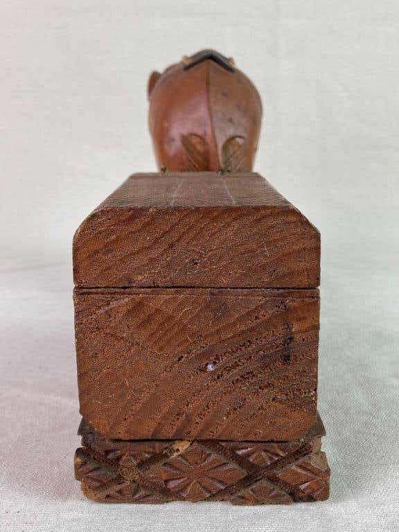 Carved Elephant with Trinket Box - 7