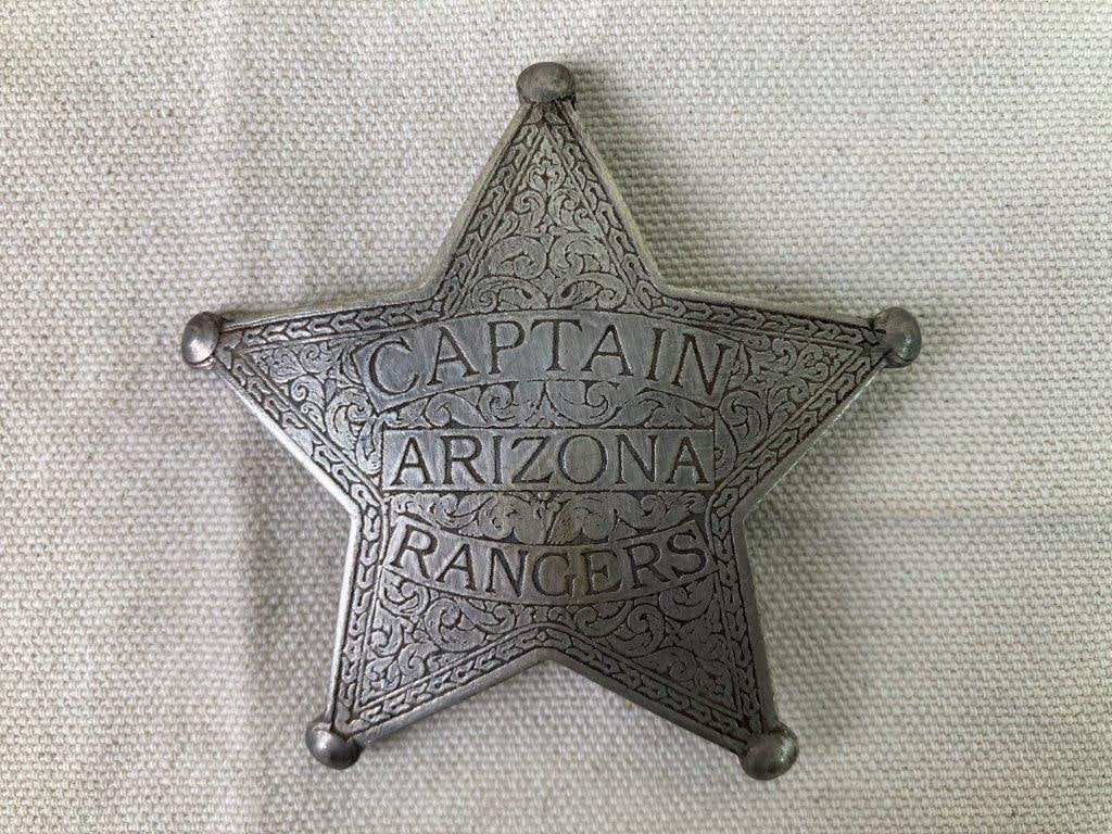 Four Law Enforcement Badges and Pin - 4