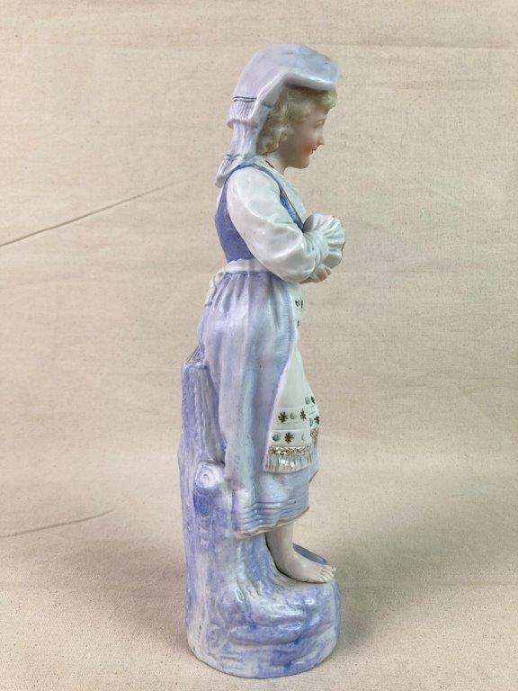 German Bisque Porcelain Figure of Young Girl - 2