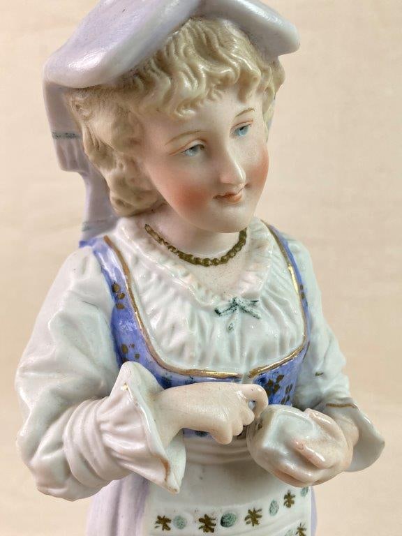 German Bisque Porcelain Figure of Young Girl - 6