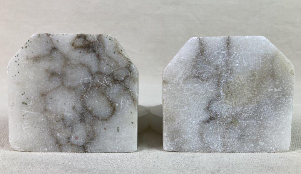 Carved Alabaster Owl Bookends - 6