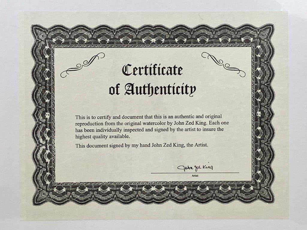 John Zed King Signed Print - 5