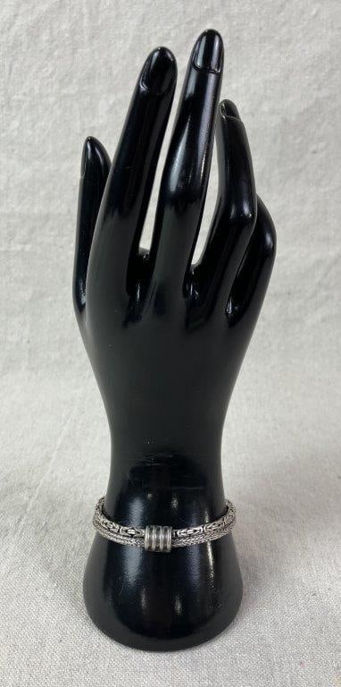 GeoArt Sterling Silver Braided Bracelet - 2