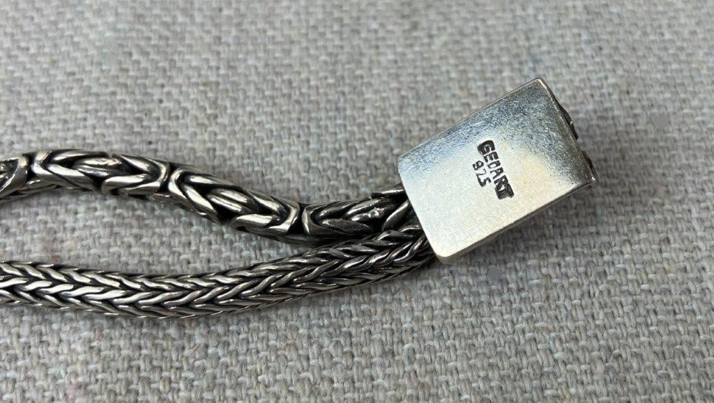 GeoArt Sterling Silver Braided Bracelet - 5