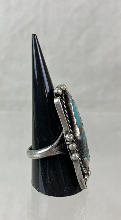 Native American Turquoise Ring - 3