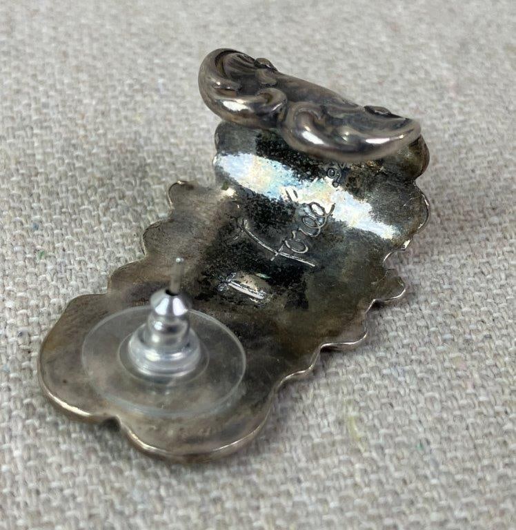 Signed T. Foree Sterling Silver Earrings - 5