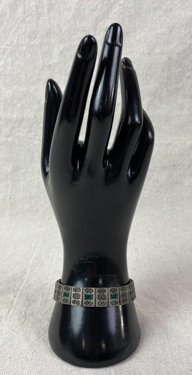 Simmons Sterling Silver Art Deco Bracelet - 2