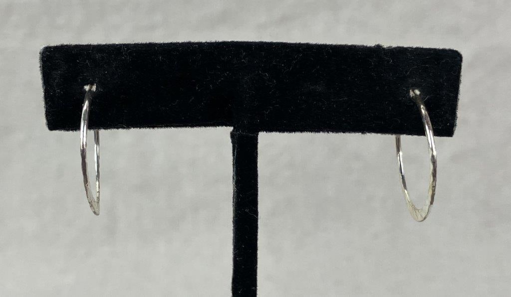 Primrose Sterling Silver Hoop Earrings and Butterfly Ring Set - 10