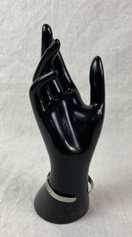 Native American Sterling Silver and Turquoise Cuff Bracelet - 5