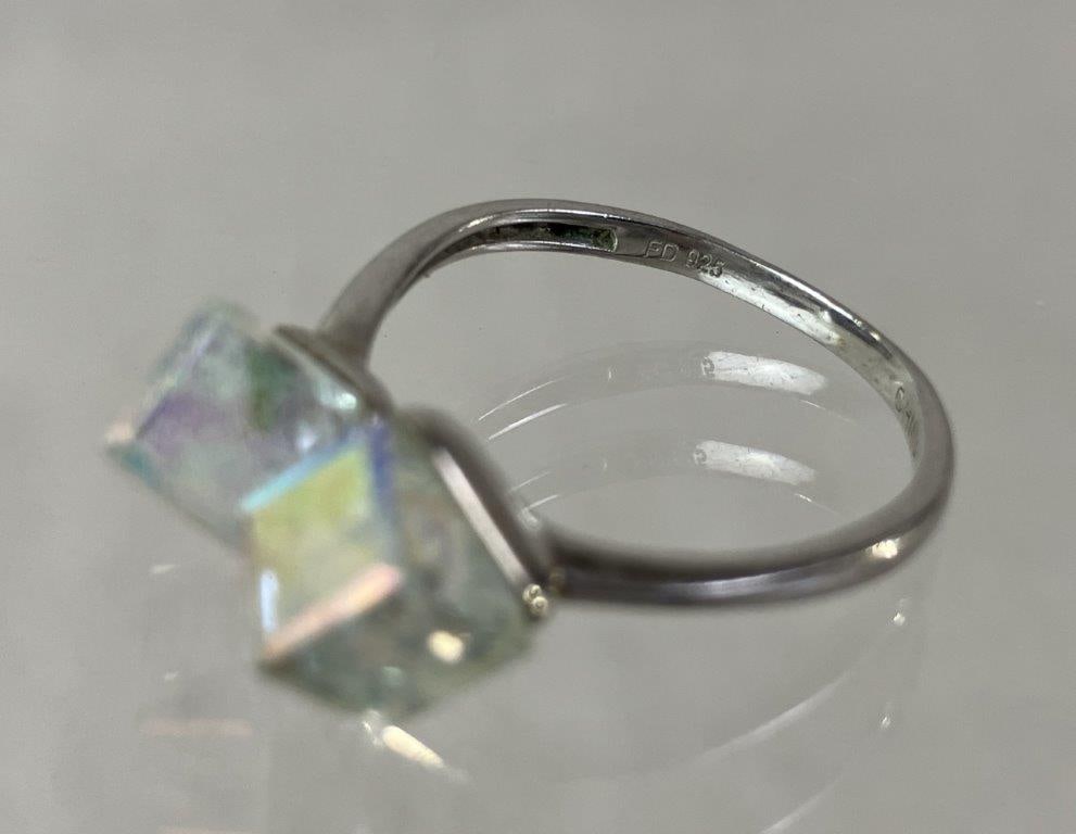 Three Sterling Silver Rings - 7