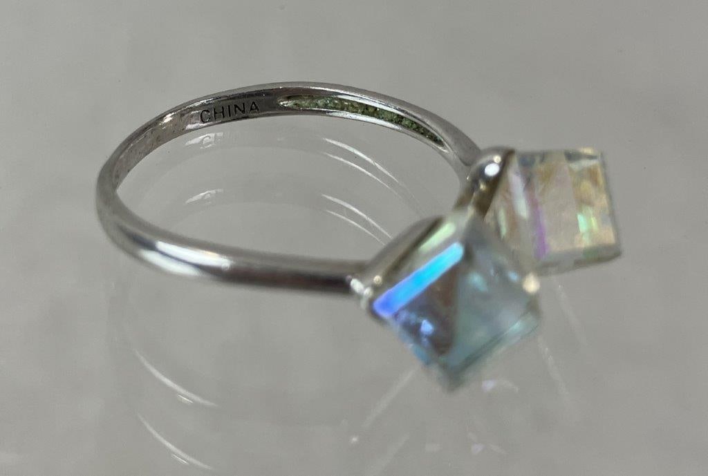 Three Sterling Silver Rings - 8