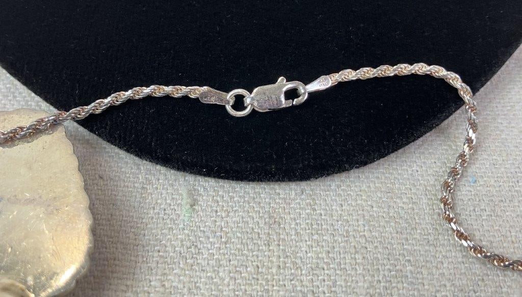 Mexican Sterling Silver and Black Onyx Artisan Necklace - 4