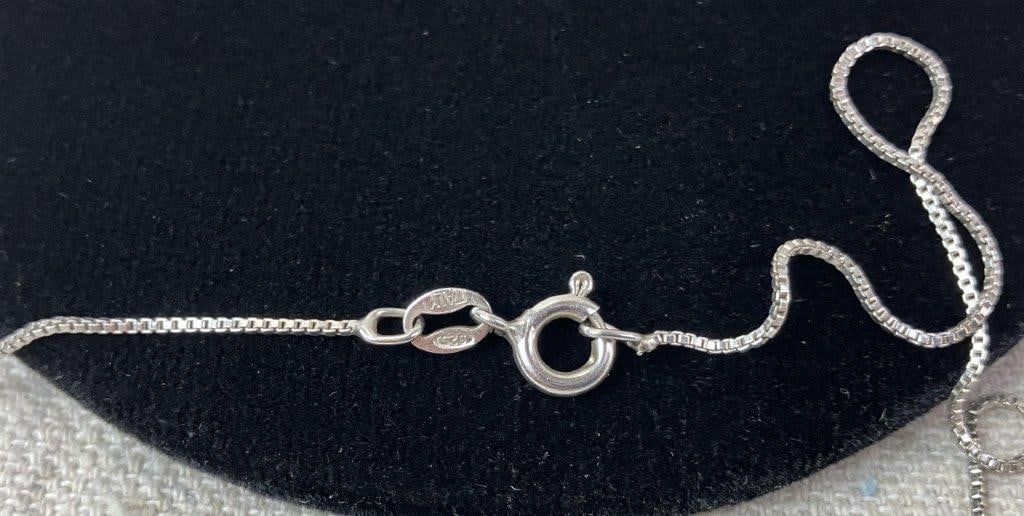 Artisan Sterling Silver Onyx and Marcasite Necklace - 5