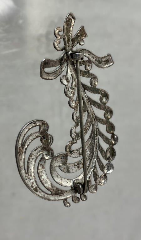 Sterling Silver Feather Form Brooch - 3