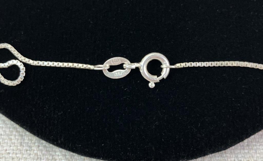 Sterling Silver Garnet Pendant Necklace - 4