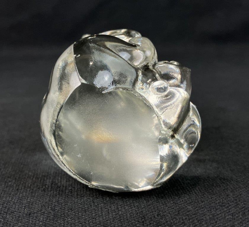 Fenton Art Glass Seated Bear Paperweight - 7