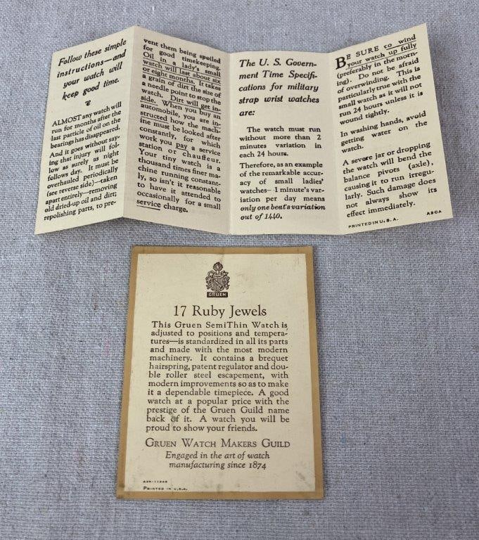 Art Deco Gruen Pocket Watch, 1920s - 10