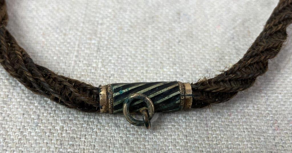 Late 19th Century Hair Mourning Jewelry and Memorial Fob - 3