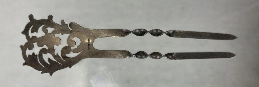 Sterling Silver Late 19th Century Art Nouveau Hair Pin - 3