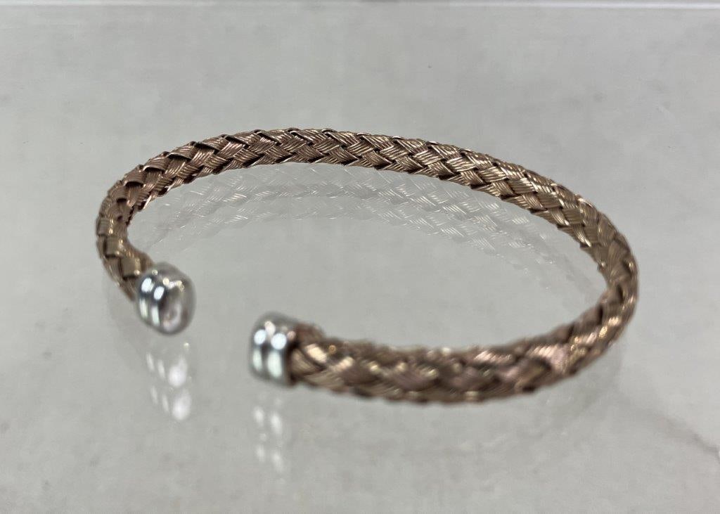 Sterling Silver Woven Cuff Bracelet - 2