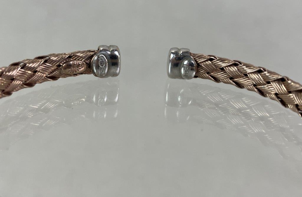 Sterling Silver Woven Cuff Bracelet - 3