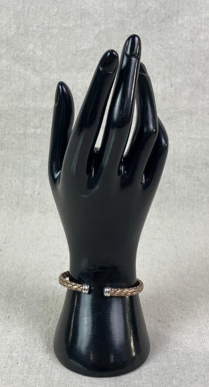 Sterling Silver Woven Cuff Bracelet - 4