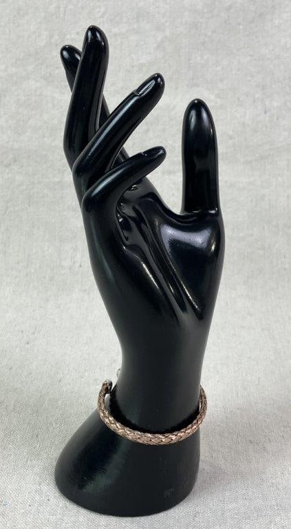 Sterling Silver Woven Cuff Bracelet - 5