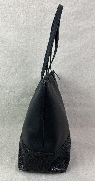 Kate Spade New York Black Glitter Court Penny Tote Bag - 3