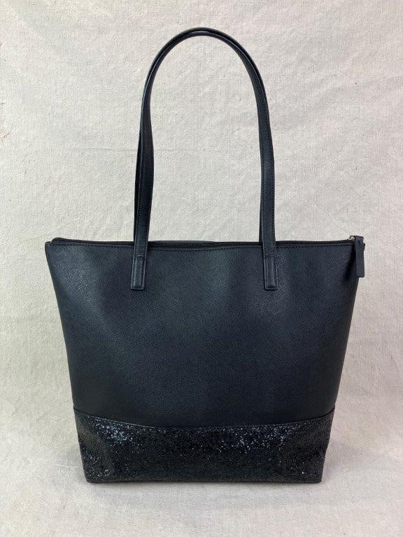 Kate Spade New York Black Glitter Court Penny Tote Bag - 4