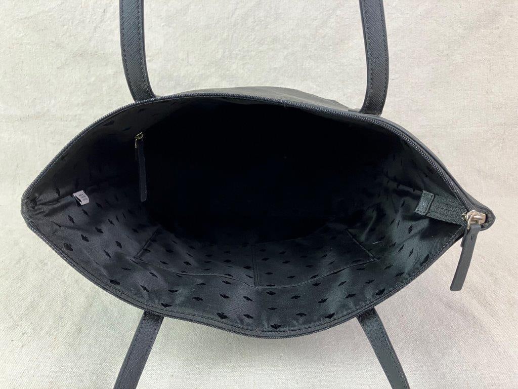 Kate Spade New York Black Glitter Court Penny Tote Bag - 6
