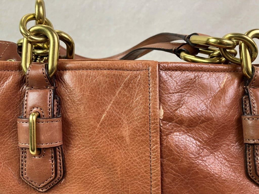 Coach Chelsea Jayden Brown Leather Shoulder Bag - 14