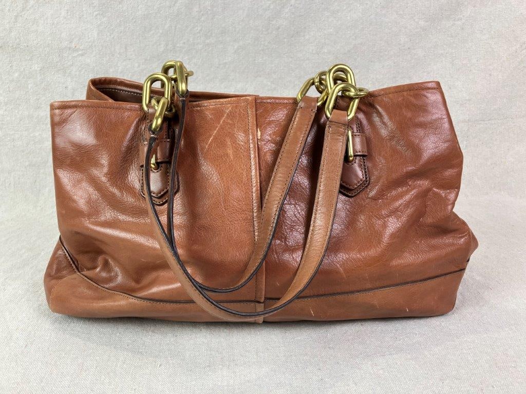 Coach Chelsea Jayden Brown Leather Shoulder Bag - 5