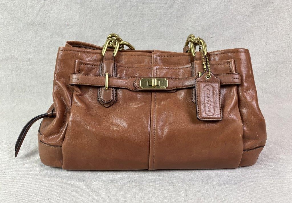 Coach Chelsea Jayden Brown Leather Shoulder Bag - 8