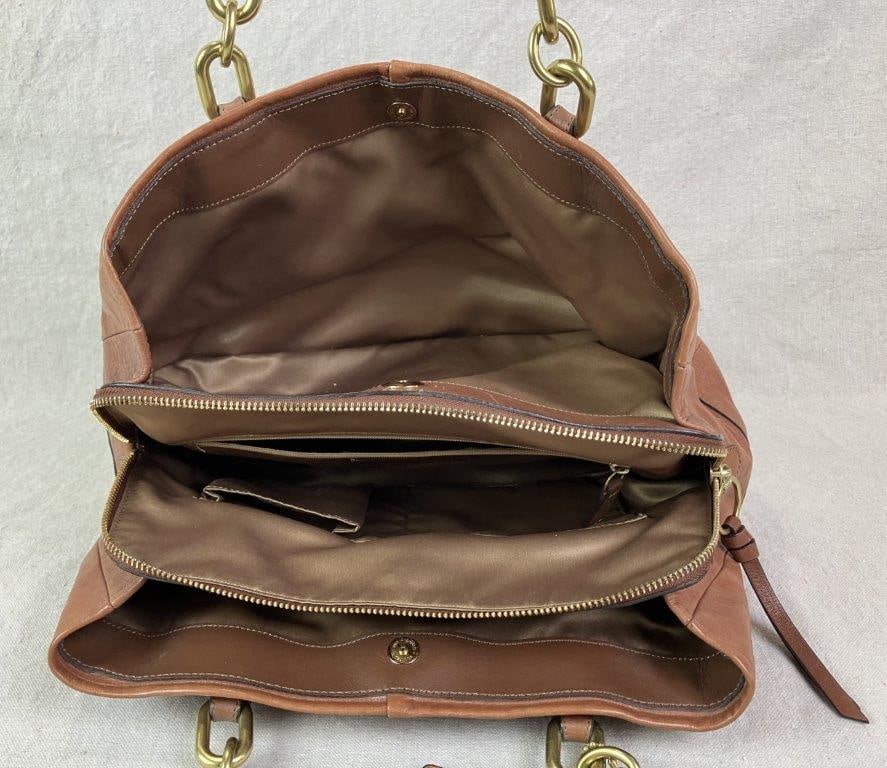 Coach Chelsea Jayden Brown Leather Shoulder Bag - 9