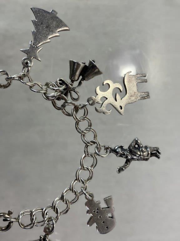Sterling Silver Christmas Charm Bracelet - 2