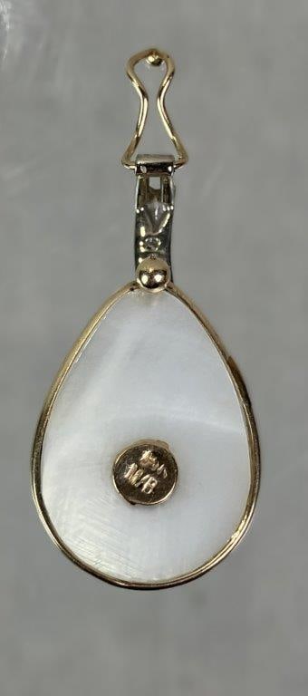 14Kt Gold and Pearl Pendant - 4